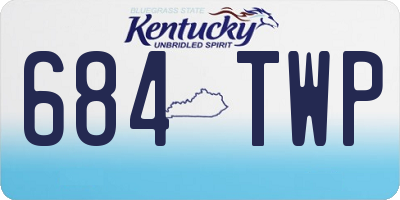 KY license plate 684TWP