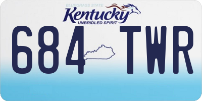 KY license plate 684TWR