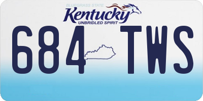 KY license plate 684TWS