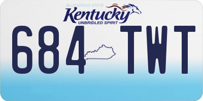 KY license plate 684TWT
