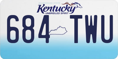 KY license plate 684TWU