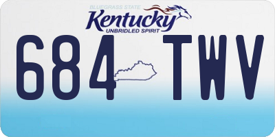 KY license plate 684TWV