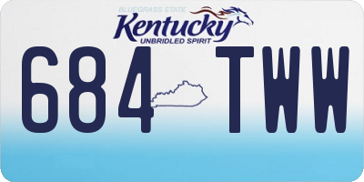 KY license plate 684TWW