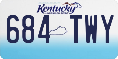KY license plate 684TWY