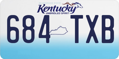 KY license plate 684TXB