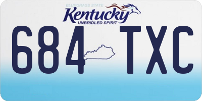 KY license plate 684TXC