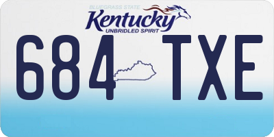 KY license plate 684TXE