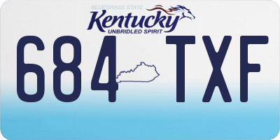 KY license plate 684TXF