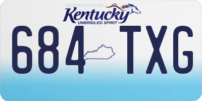 KY license plate 684TXG