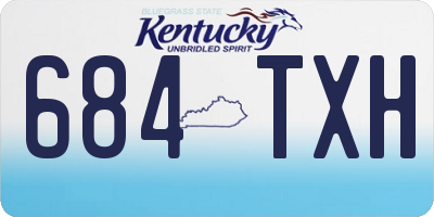 KY license plate 684TXH