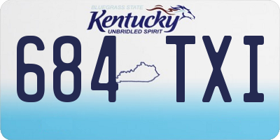 KY license plate 684TXI