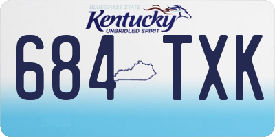 KY license plate 684TXK