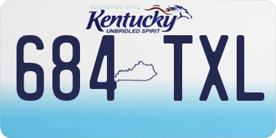 KY license plate 684TXL