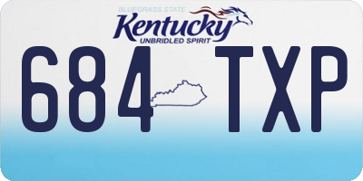 KY license plate 684TXP