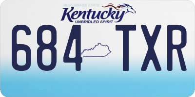 KY license plate 684TXR