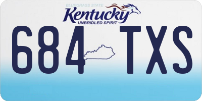 KY license plate 684TXS