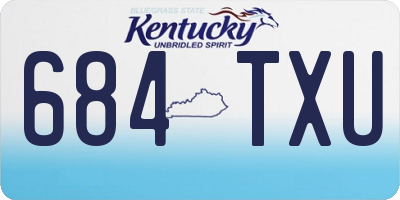 KY license plate 684TXU