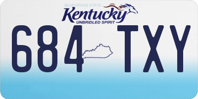 KY license plate 684TXY