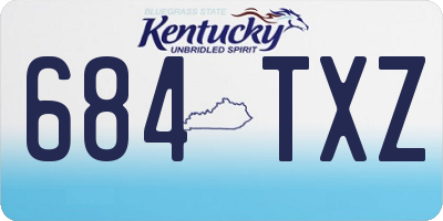 KY license plate 684TXZ