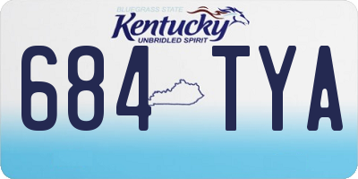 KY license plate 684TYA