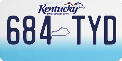 KY license plate 684TYD