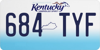 KY license plate 684TYF