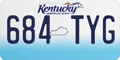 KY license plate 684TYG