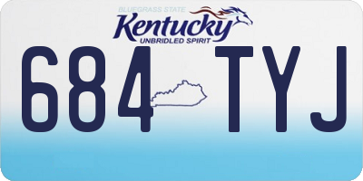 KY license plate 684TYJ