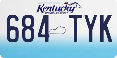 KY license plate 684TYK