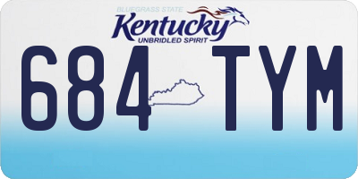 KY license plate 684TYM