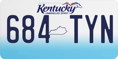 KY license plate 684TYN
