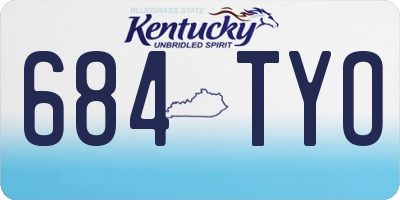 KY license plate 684TYO