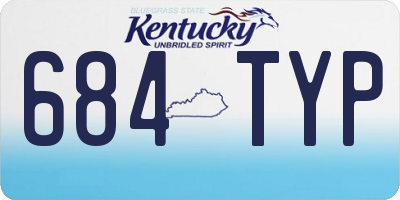 KY license plate 684TYP