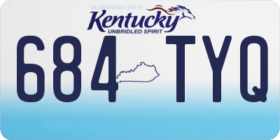 KY license plate 684TYQ