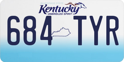 KY license plate 684TYR
