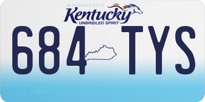 KY license plate 684TYS