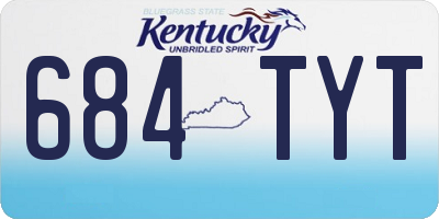 KY license plate 684TYT