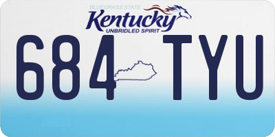 KY license plate 684TYU