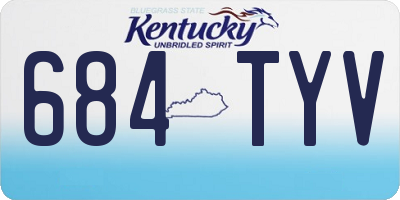KY license plate 684TYV