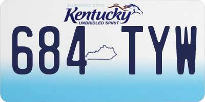 KY license plate 684TYW