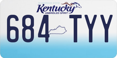 KY license plate 684TYY