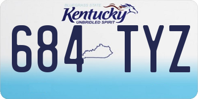 KY license plate 684TYZ