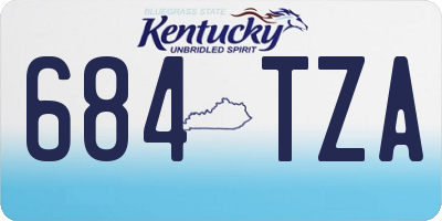 KY license plate 684TZA