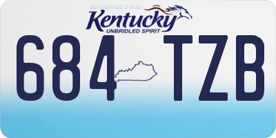 KY license plate 684TZB