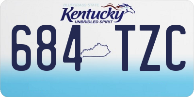 KY license plate 684TZC
