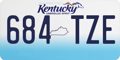 KY license plate 684TZE