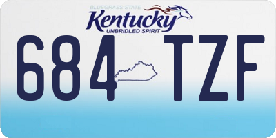 KY license plate 684TZF
