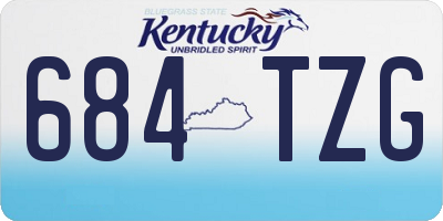 KY license plate 684TZG