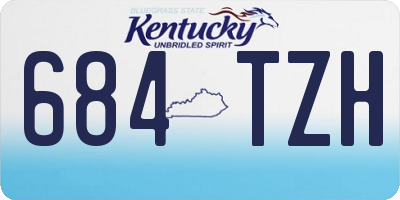 KY license plate 684TZH
