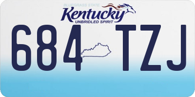 KY license plate 684TZJ